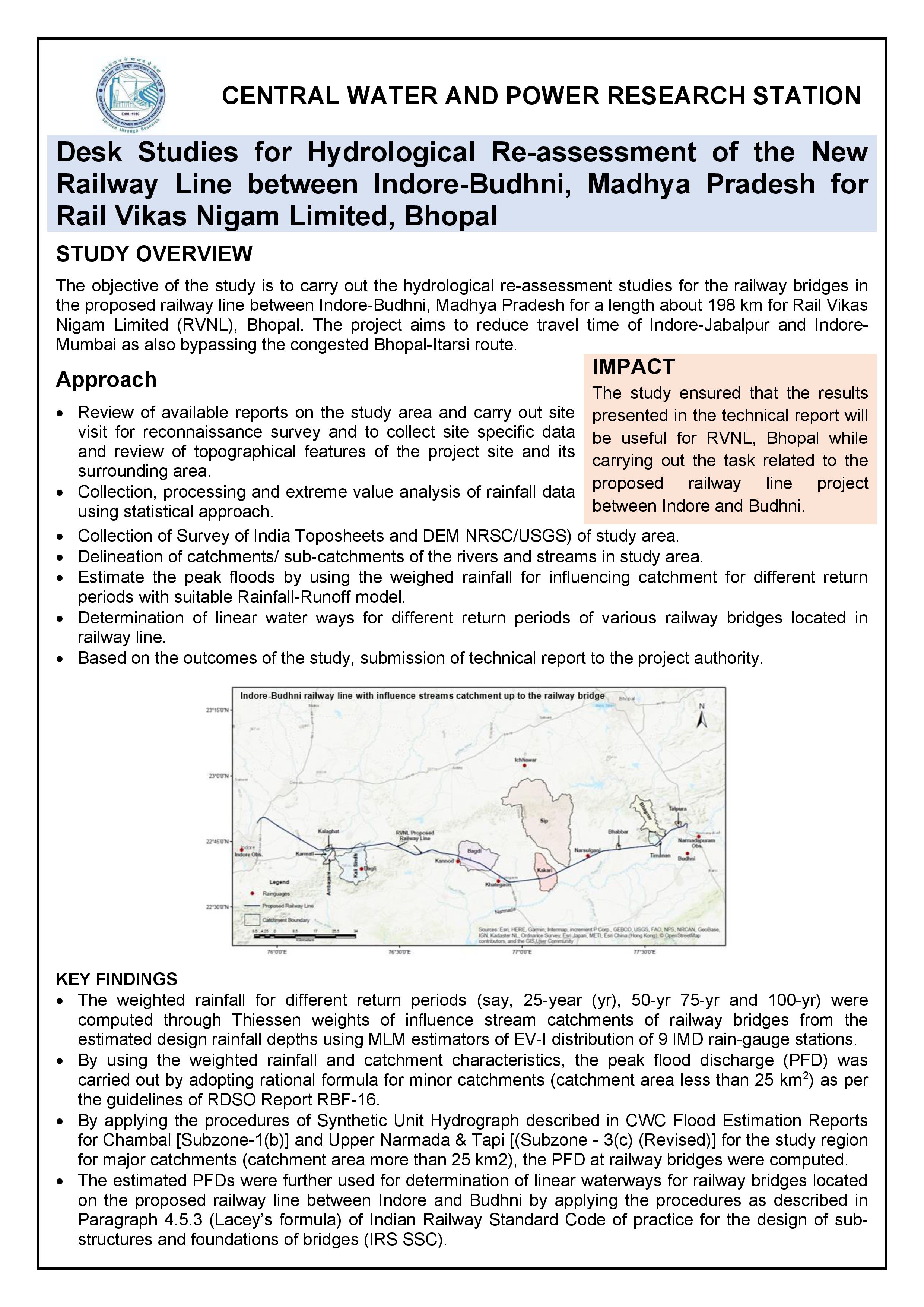                         DESK STUDIES FOR HYDROLOGICAL RE-ASSESSMENT...
                      